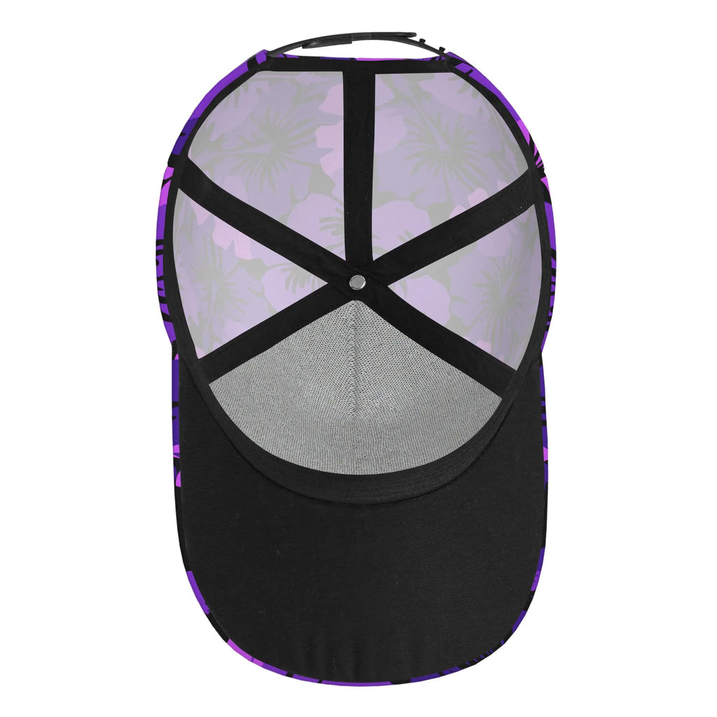 Hibiscus Hawaii Summer Baseball Cap Print Men Women Teens Fashinable Adjustable Hat for Sports Travel Camping One Size