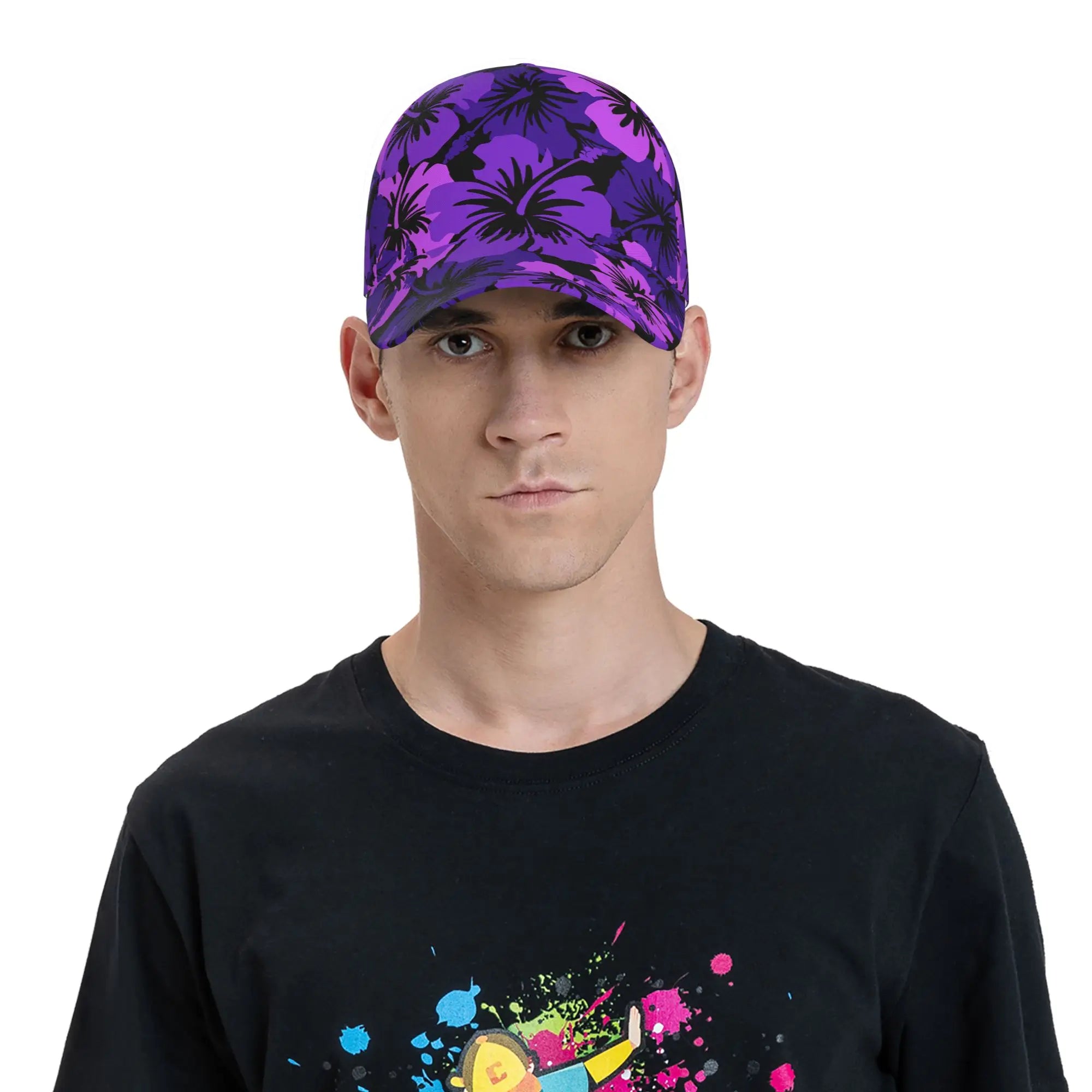 Hibiscus Hawaii Summer Baseball Cap Print Men Women Teens Fashinable Adjustable Hat for Sports Travel Camping One Size
