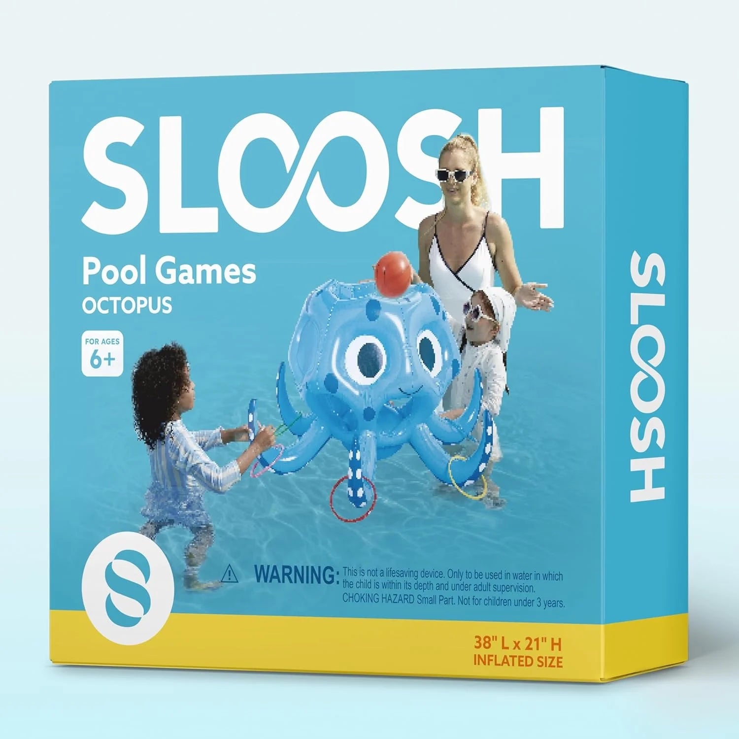 Inflatable Octopus Basketball Hoop with Toss Game Set