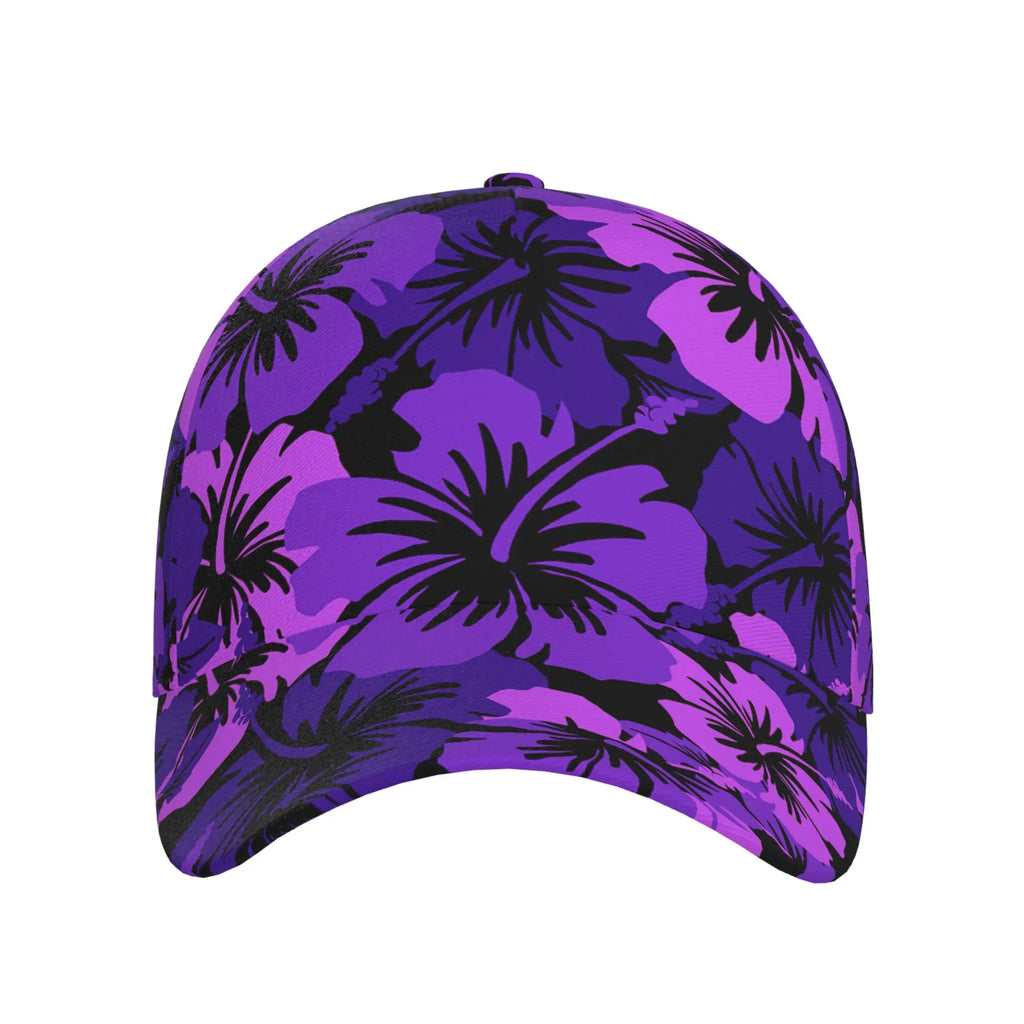 Hibiscus Hawaii Summer Baseball Cap Print Men Women Teens Fashinable Adjustable Hat for Sports Travel Camping One Size